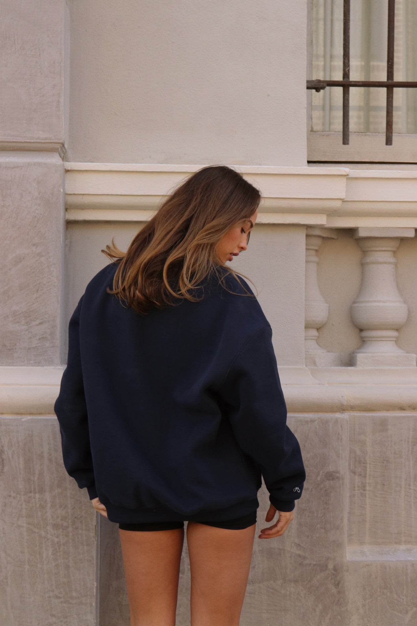 Butterfly Embroidered Sweatshirt | Navy