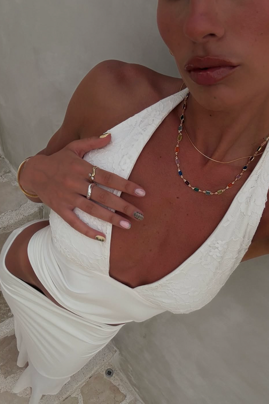 Lola Lace Top - Ivory Bamboo