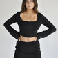 Ava corset top | Black