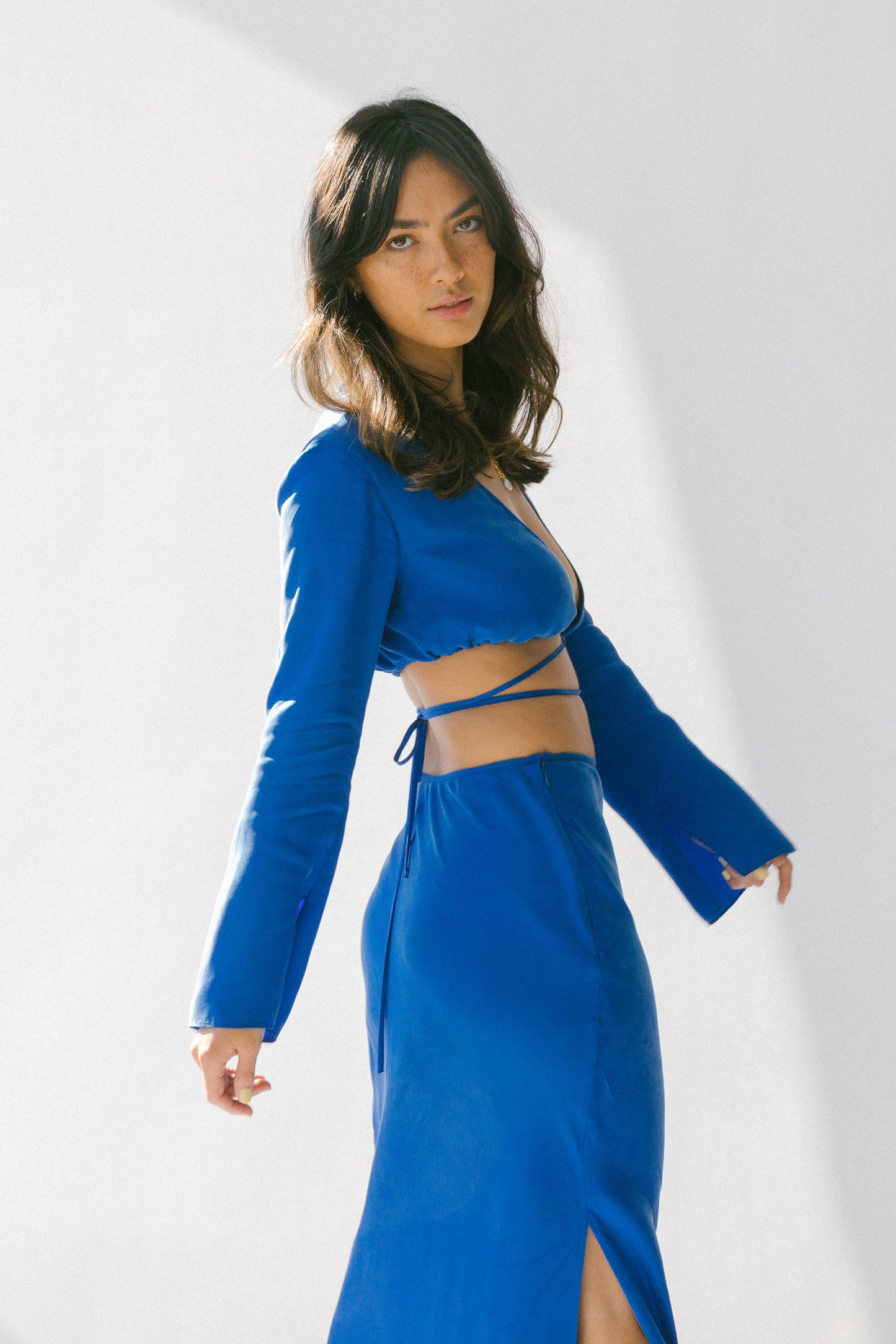 Esti Wrap Top | Cobalt