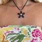 Daisy Pendant Necklace | Black