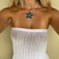 Daisy Pendant Necklace | Aqua