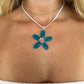 Daisy Pendant Necklace | Aqua